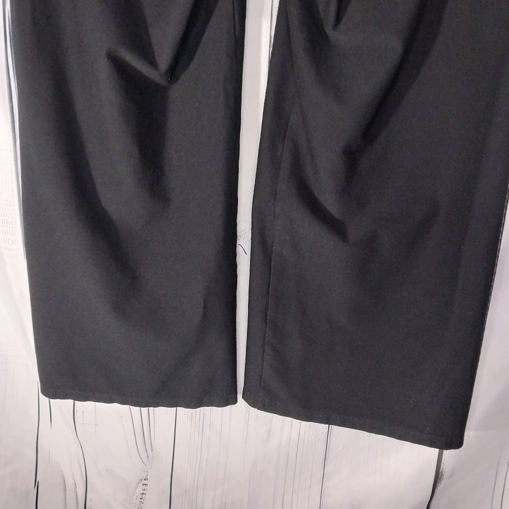 Eileen Fisher Cropped Black Wide-Leg Classic Minimalist Workwear Pants - Picture 7 of 11
